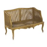 Louis XV-Style Giltwood Settee