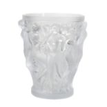 Lalique Frosted Clear Glass "Bacchantes" Vase