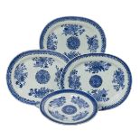 Four Pieces of Chinese Blue Fitzhugh Porcelain