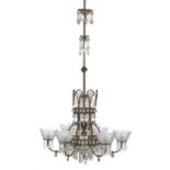 American "Turkish" Aesthetic Brass Chandelier