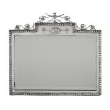 George V Sterling Silver-Mounted Dresser Mirror