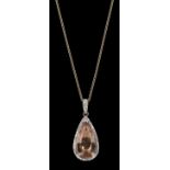 Morganite and Diamond Necklace