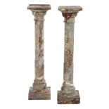Pair of Neoclassical-Style Marble Pedestals