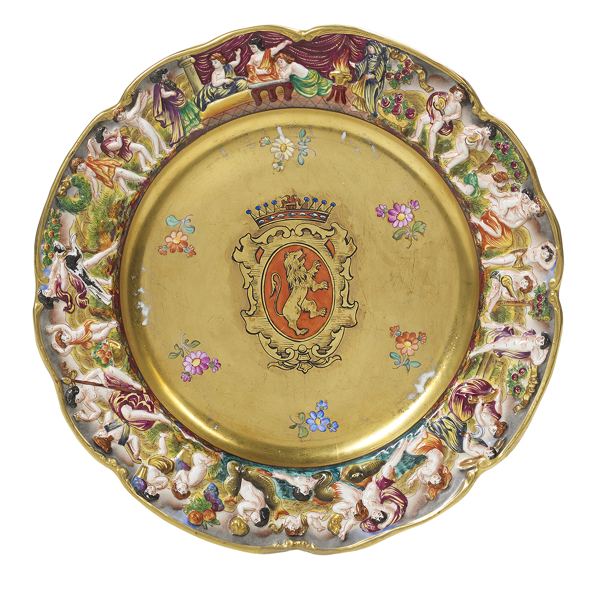 Service of Capodimonte Armorial Dinnerware - Image 2 of 3