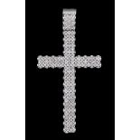 Large Diamond Cross Pendant