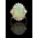 Opal and Diamond Ring