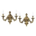 Pair of Regence-Style Gilt-Bronze Sconces