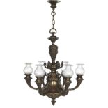 Classical Revival Bronze Chandelier