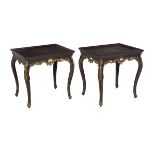 Pair of Continental Faux Bois Occasional Tables