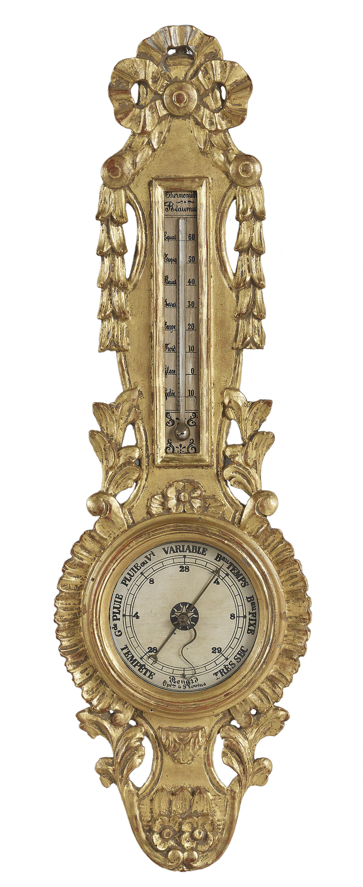 Louis XV-Style Giltwood Barometer