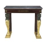 Regency Rosewood and Marble-Top Side Table