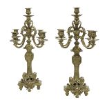 Pair of French Bronze Candelabra