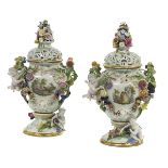Pair of Impressive Meissen Porcelain Urns
