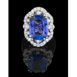 Tanzanite and Diamond Ring