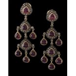 Tourmaline and Diamond Earrings