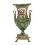 Large French Bronze-Mounted Porcelain Urn