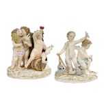 Two Meissen Porcelain Figural Groups