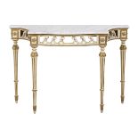 Louis XVI-Style Marble-Top Side Table