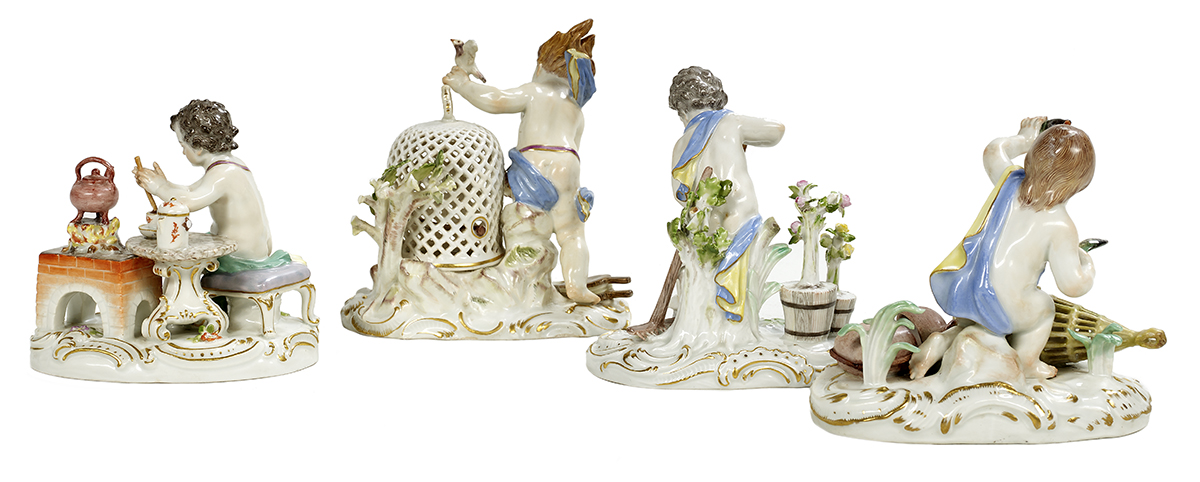 Four Meissen Porcelain Figures of the Elements - Image 2 of 6