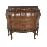 Italian Fruitwood Bombe Commode