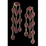 Ruby and Diamond Earrings