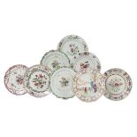 Eight Chinese Export Porcelain Plates