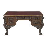 American Late Victorian Mahogany Writing Desk