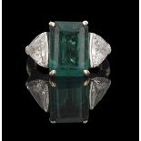 Beautiful Emerald and Diamond Ring