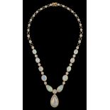 Opal and Diamond Necklace