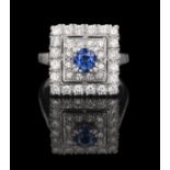 Sapphire and Diamond Ring