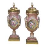 Pair of Paris Porcelain Potpourri Vases