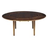 Unique Rosewood Circular Horseshoe Dining Table