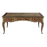 Louis XV-Style Mahogany Bureau Plat