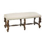 Flemish-Style Fruitwood Bench