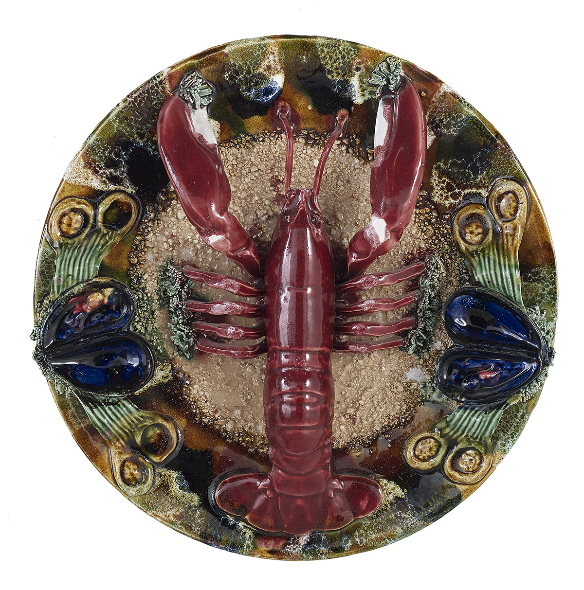 Five Palissy Seafood Plates - Image 7 of 7