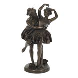 Patinated Bronze Figural Grouping of Ballerinas