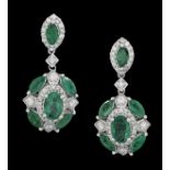 Emerald and Diamond Earrings