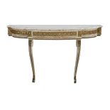 Louis XVI-Style Marble-Top Console Table
