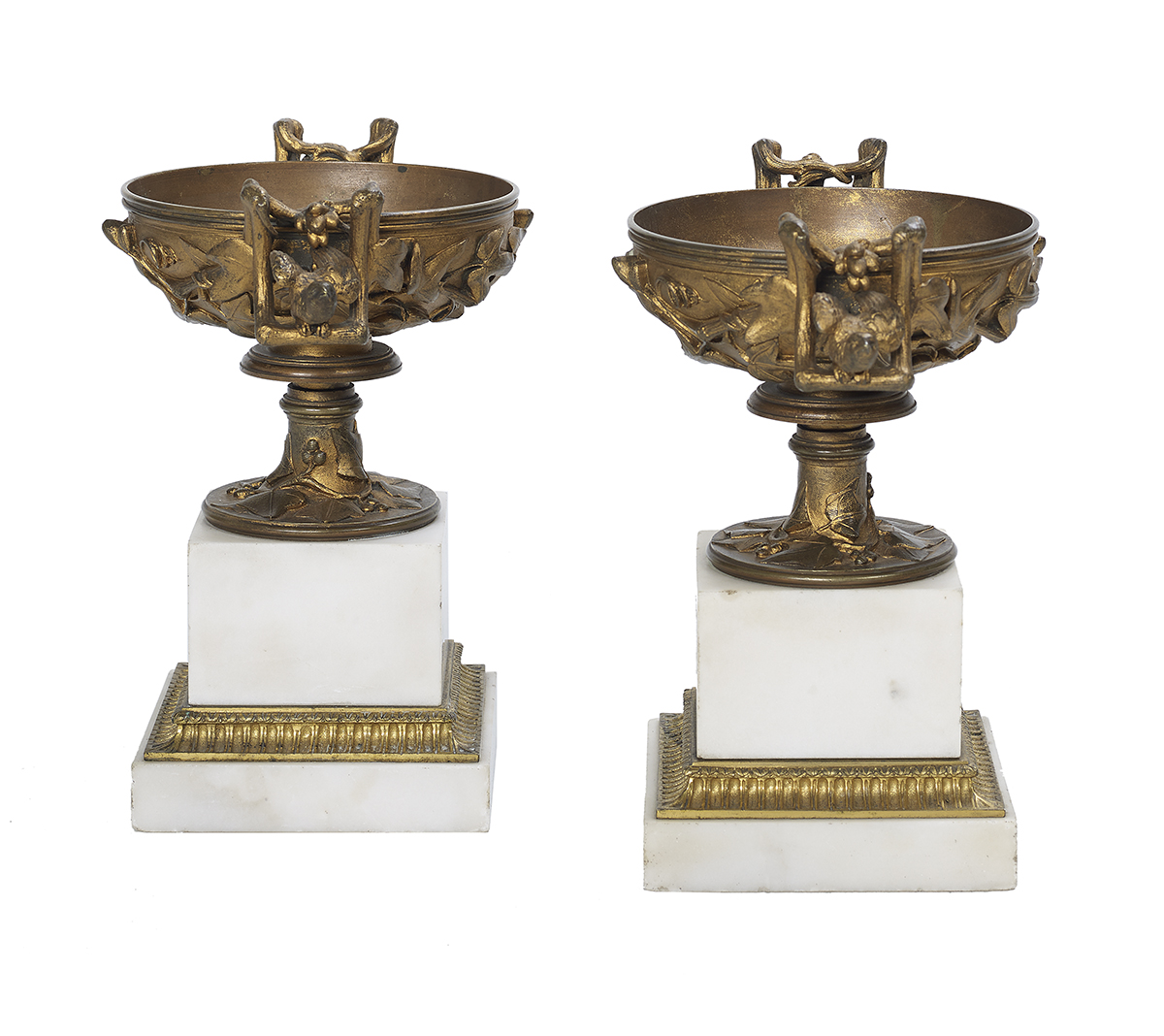 Pair of French Bronze and Marble Garnitures - Image 2 of 2