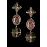 Tourmaline and Diamond Earrings