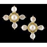 Elizabeth Locke Freshwater Pearl Ear Clips