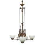 Gilt-Brass Kerosene Aesthetic Chandelier