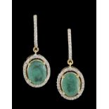 Emerald and Diamond Earrings