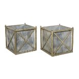 Pair of Metal Planters of French Inspiration