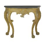 Portuguese Marble-Top Console Table