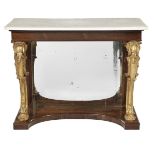 William IV Rosewood and Marble-Top Side Table