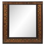Italian Mahogany-Inlaid Mirror