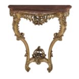 Louis XV-Style Marble-Top Console Table