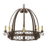 French Wrought Iron Chandelier