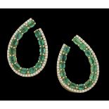 Emerald and Diamond Earrings